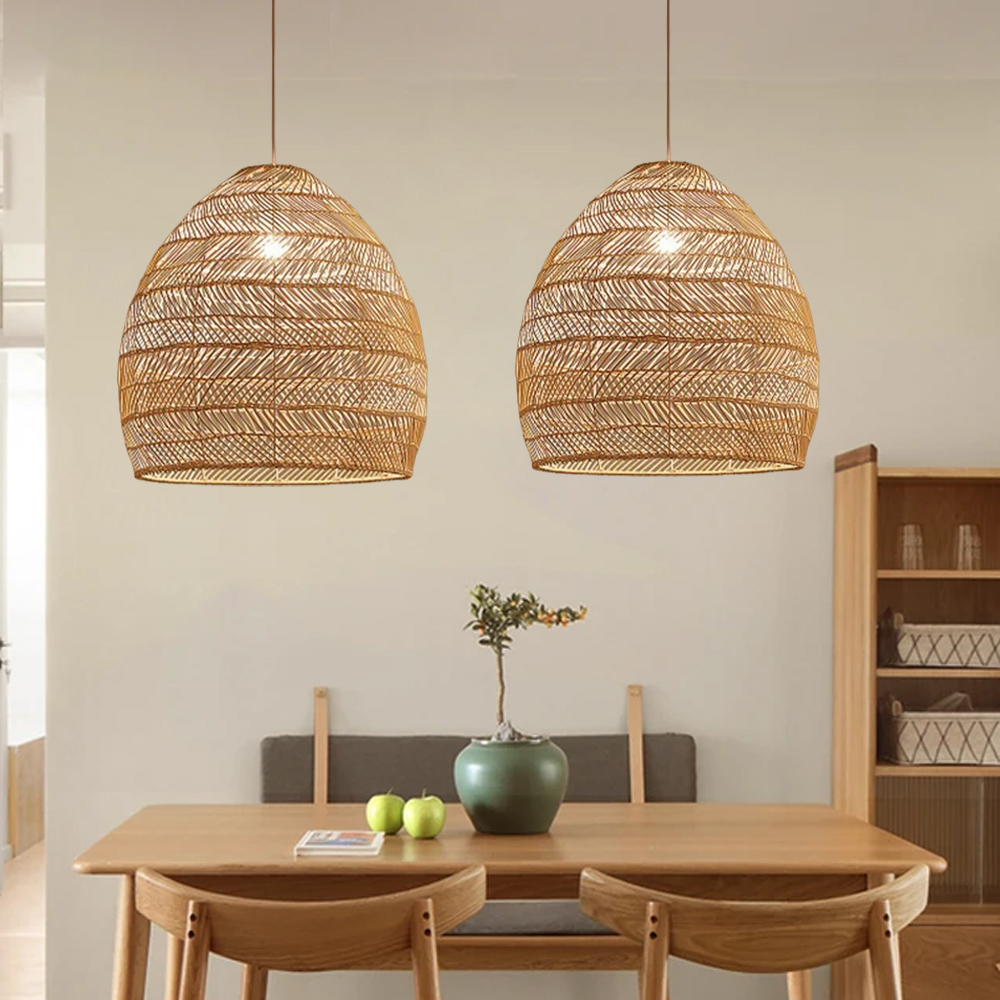 Florida Dining Room Rattan Pendants Light Fixture
