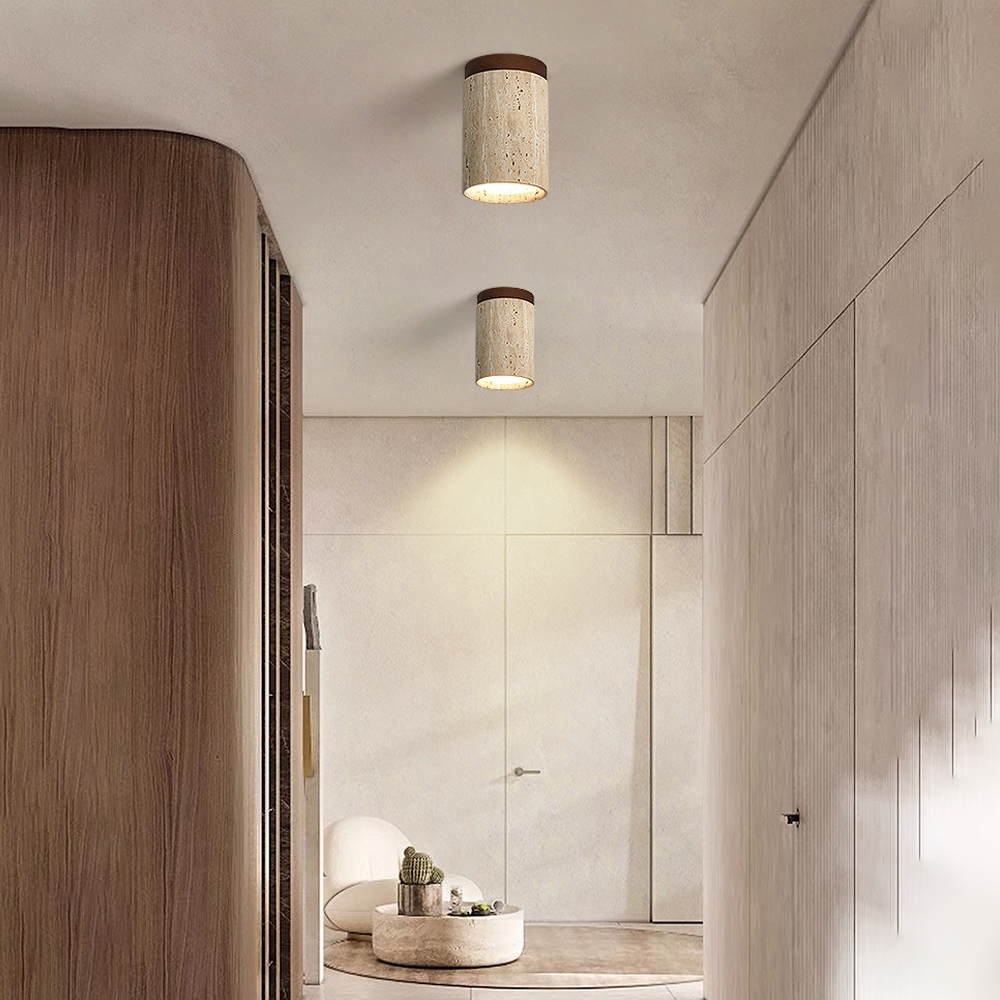 Japanese-style living room corridor ceiling lamp cream style designer