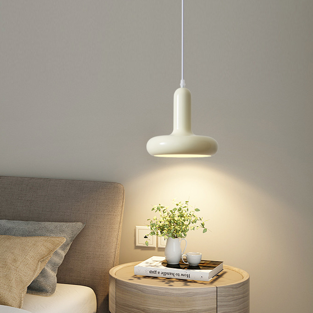 3-head Glass chandelier modern cream 3 lights in one pendant light shade