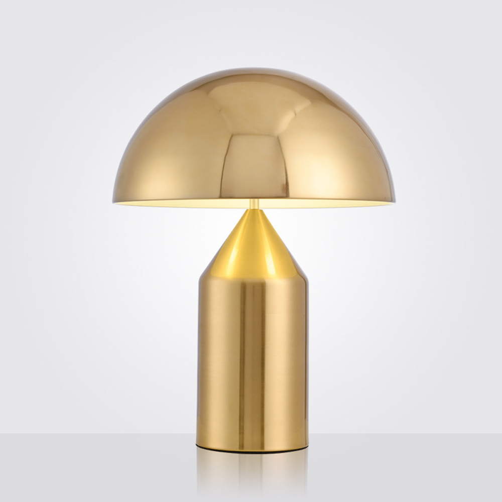 Nordic Luxury Creative Designer Mushroom Table Lamp Simple Metal Bedroom Bedside Lamp