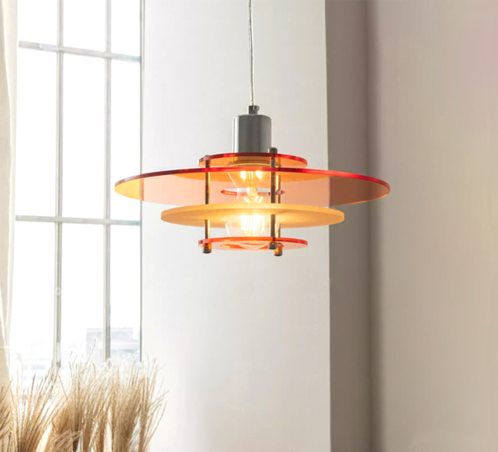 Medieval Bauhaus Acrylic Hanging Lamp For Restaurant