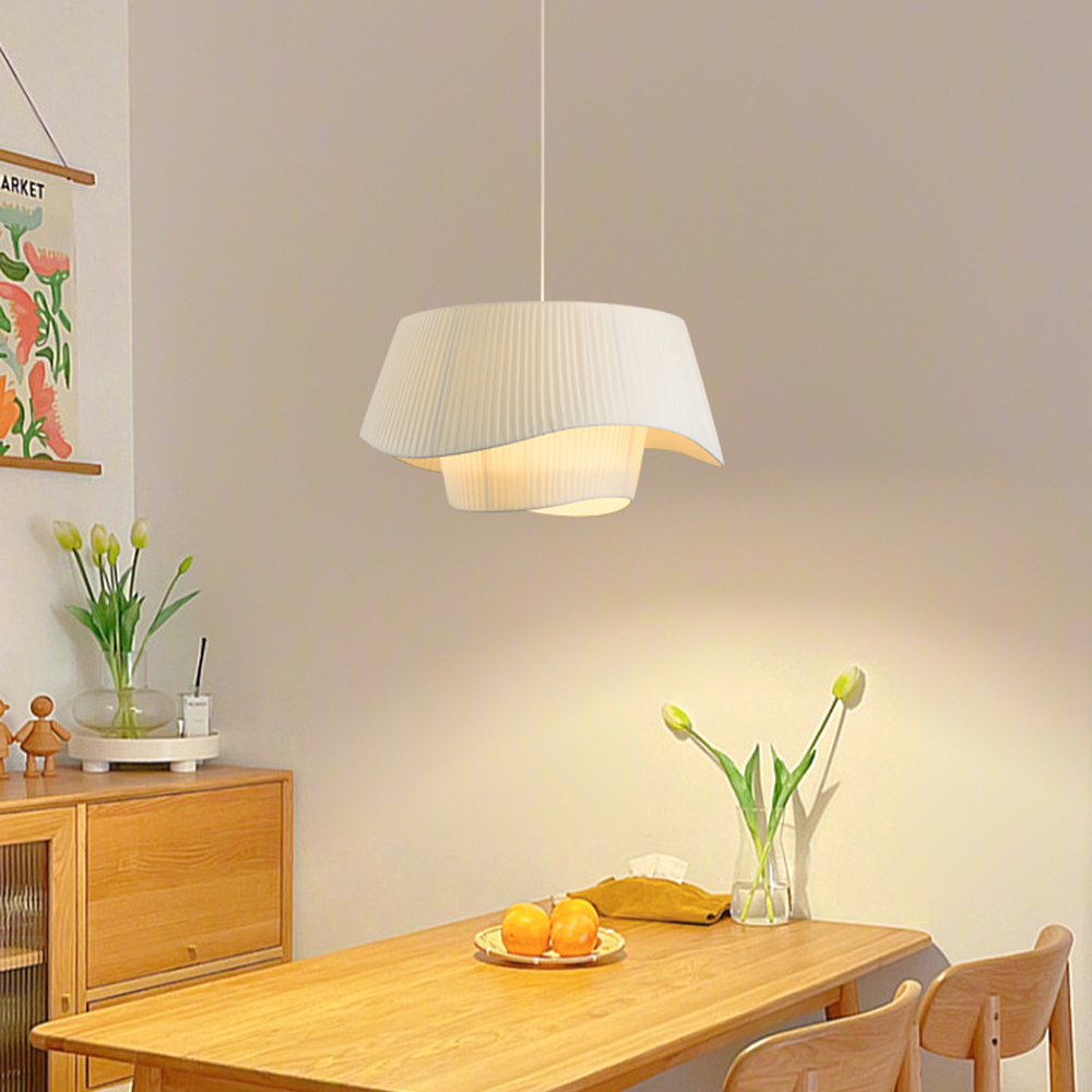 Living Room Fabric Chandelier Modern French Medieval Pendant Light Fixture