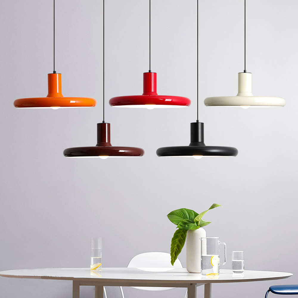 Danish Designer Iron Chandelier Retro Dining Room Table Metal Pendant Light