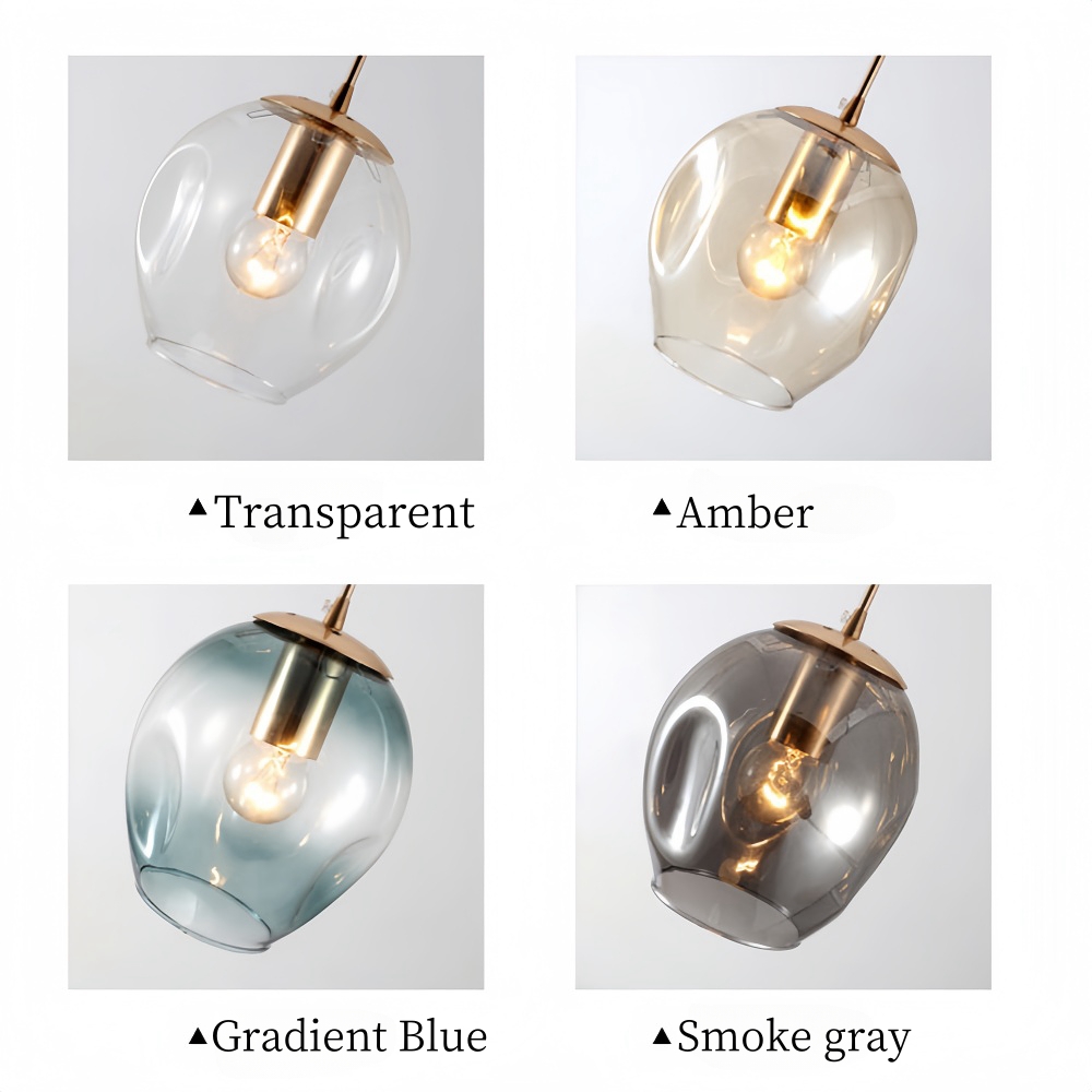 Nordic Modern Minimalist Staircase Duplex Villa Glass Meteor Pendant Light