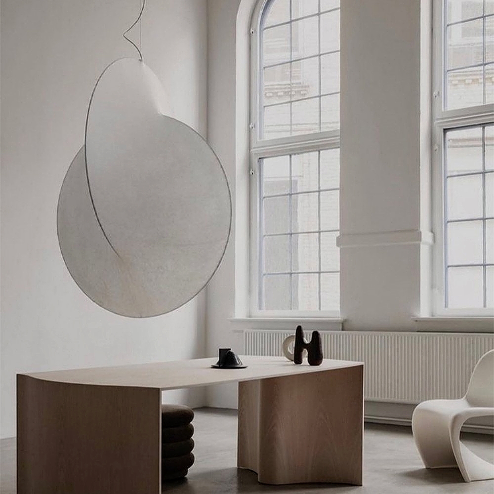 Simple Italian Silk Chandelier Nordic Living Room Bedroom Fabric Pendant Lights