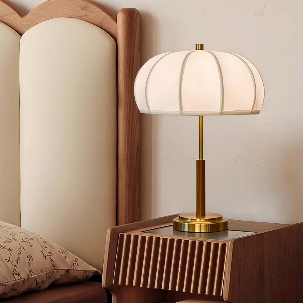 Mid Century Modern Table Lamp With Green and White Base Vintage Floor Lamp