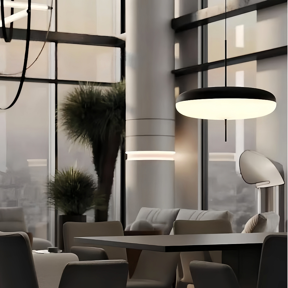 Nordic Creative Retro Flying Saucer Glass Pendant Light
