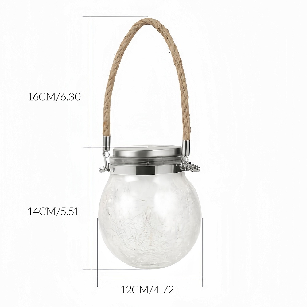 Solar Outdoor Waterproof Cracked gGass Hanging Lamp