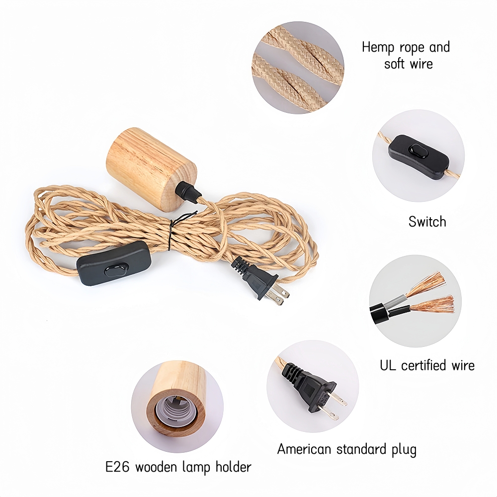 E26 Lamp Holder plug-in cord With Switch