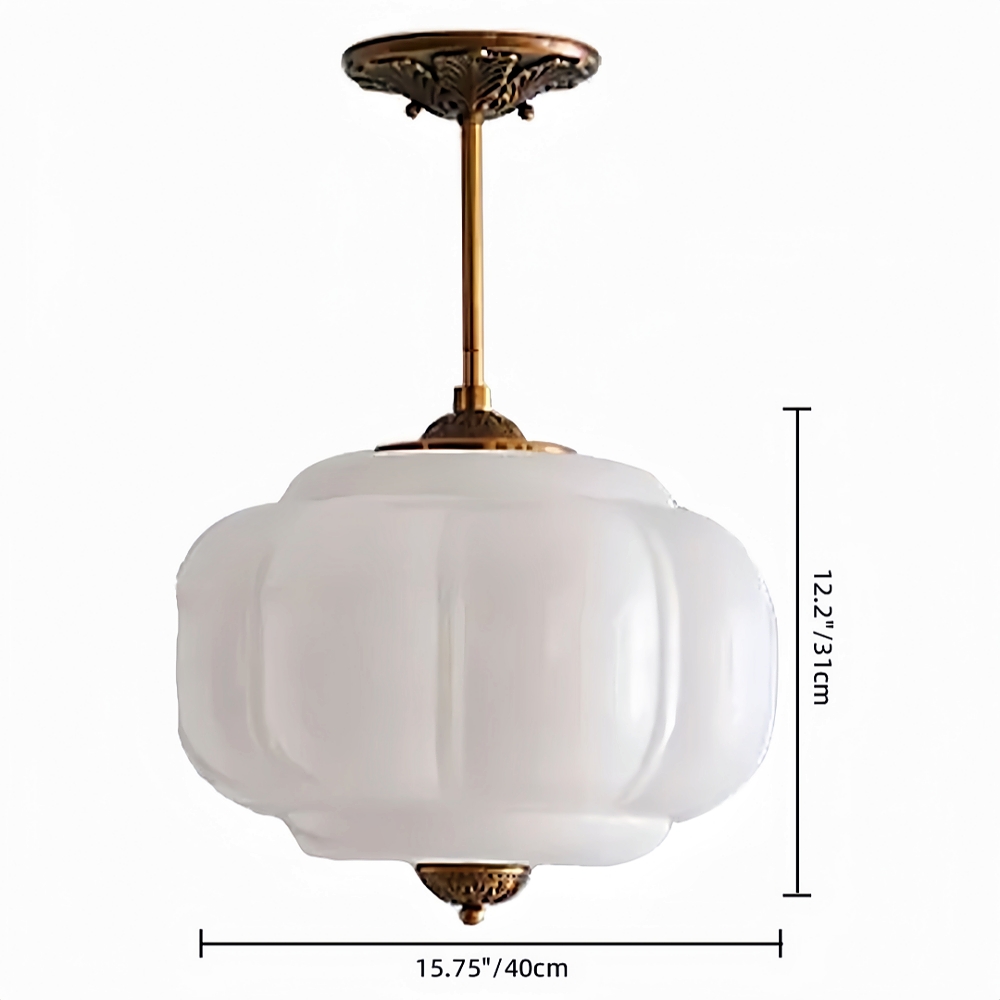 French retro Murano Solid Color Ceiling Light