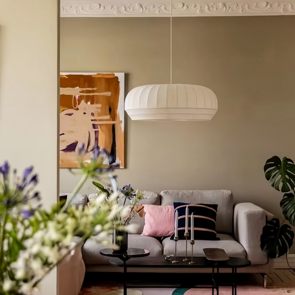 Japanese Style Fabric Pendant Light Creative Wabi-sabi Restaurant Handmade Chandelier