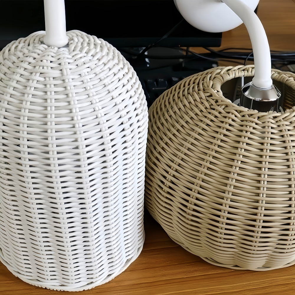 Woven Rattan Waterproof Outdoor Wall Lamp For Courtyard