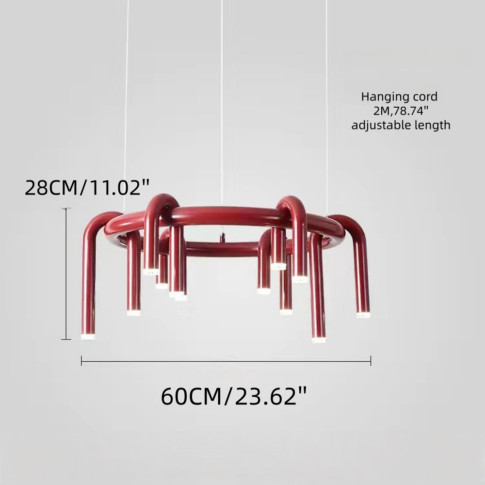 Nordic Modern U-Shaped Circular Pendant Light for Bedroom - Minimalist Creative Design