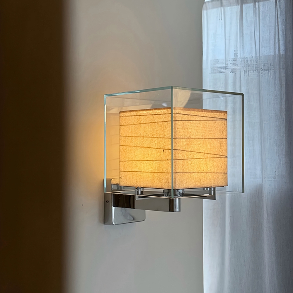 Japanese Minimalist Creative Bedroom Hallway Glass Wall Lamp