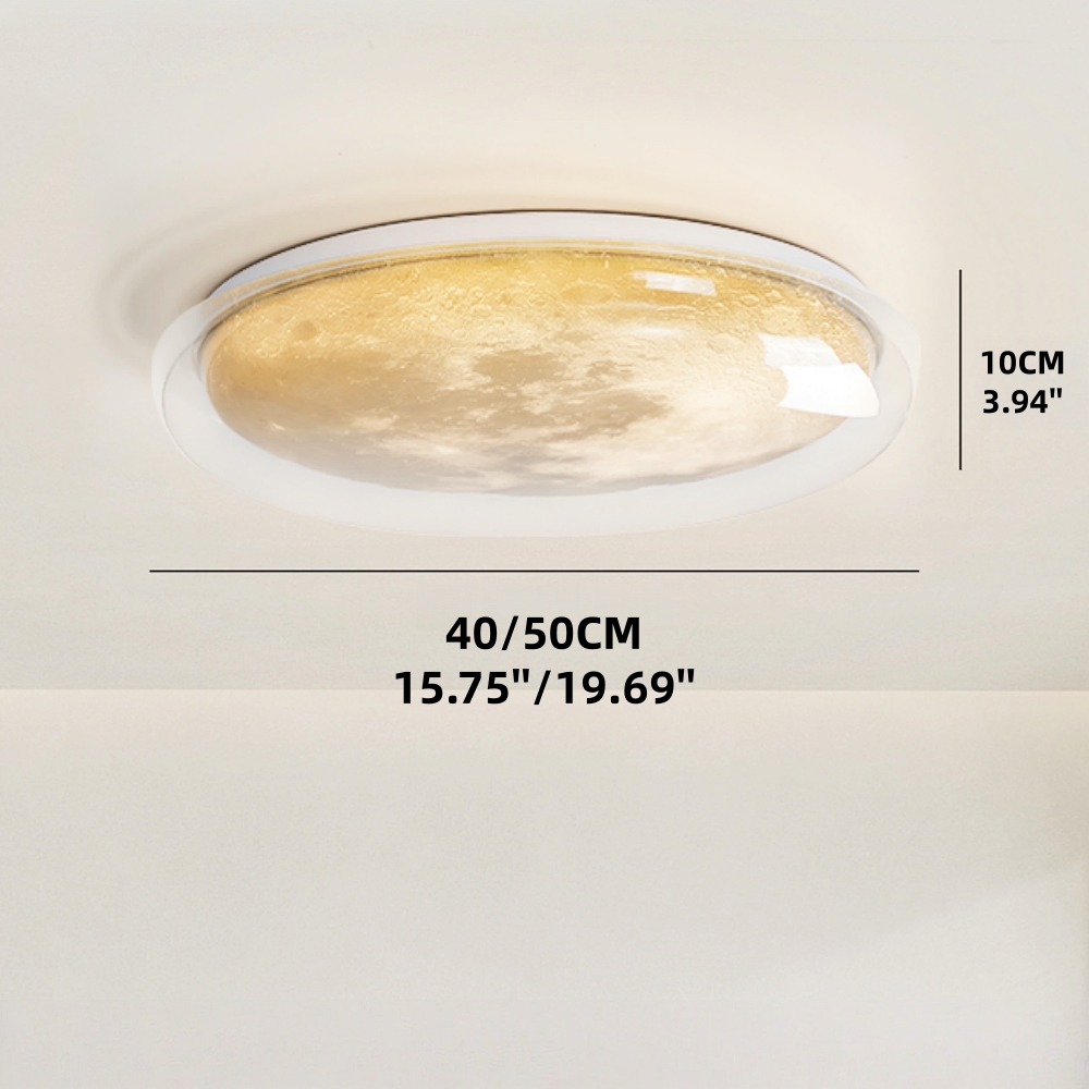 Modern Creative Semi-Circular Moon Acrylic Ceiling Light Bedroom Ambient Lighting