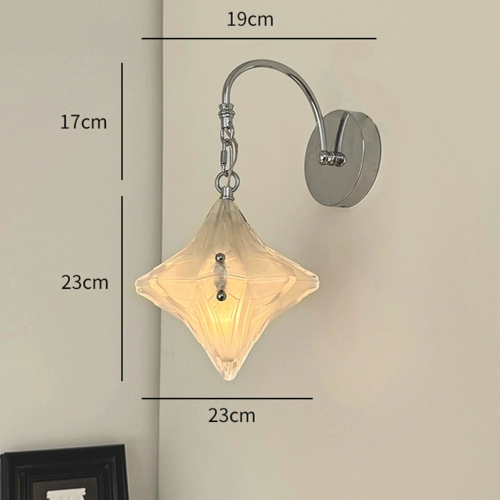 French Bauhaus Star Glass Wall Lamp Modern Minimalist Decor Lighting