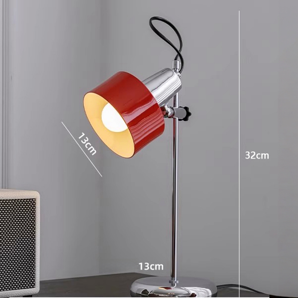 Retro Bauhaus Contrast Color Adjustable Arm Table Lamp