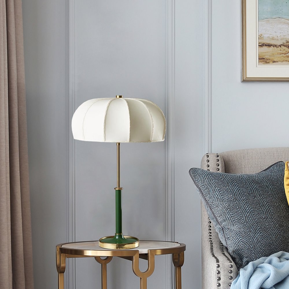 Mid Century Modern Table Lamp With Green Base