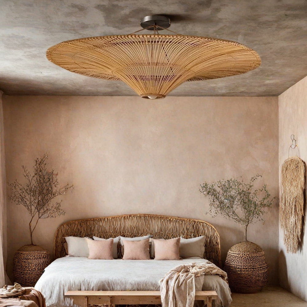 Southeast Asian Rattan Ceiling Lamps Retro Wabi-sabi Living room Chandelier