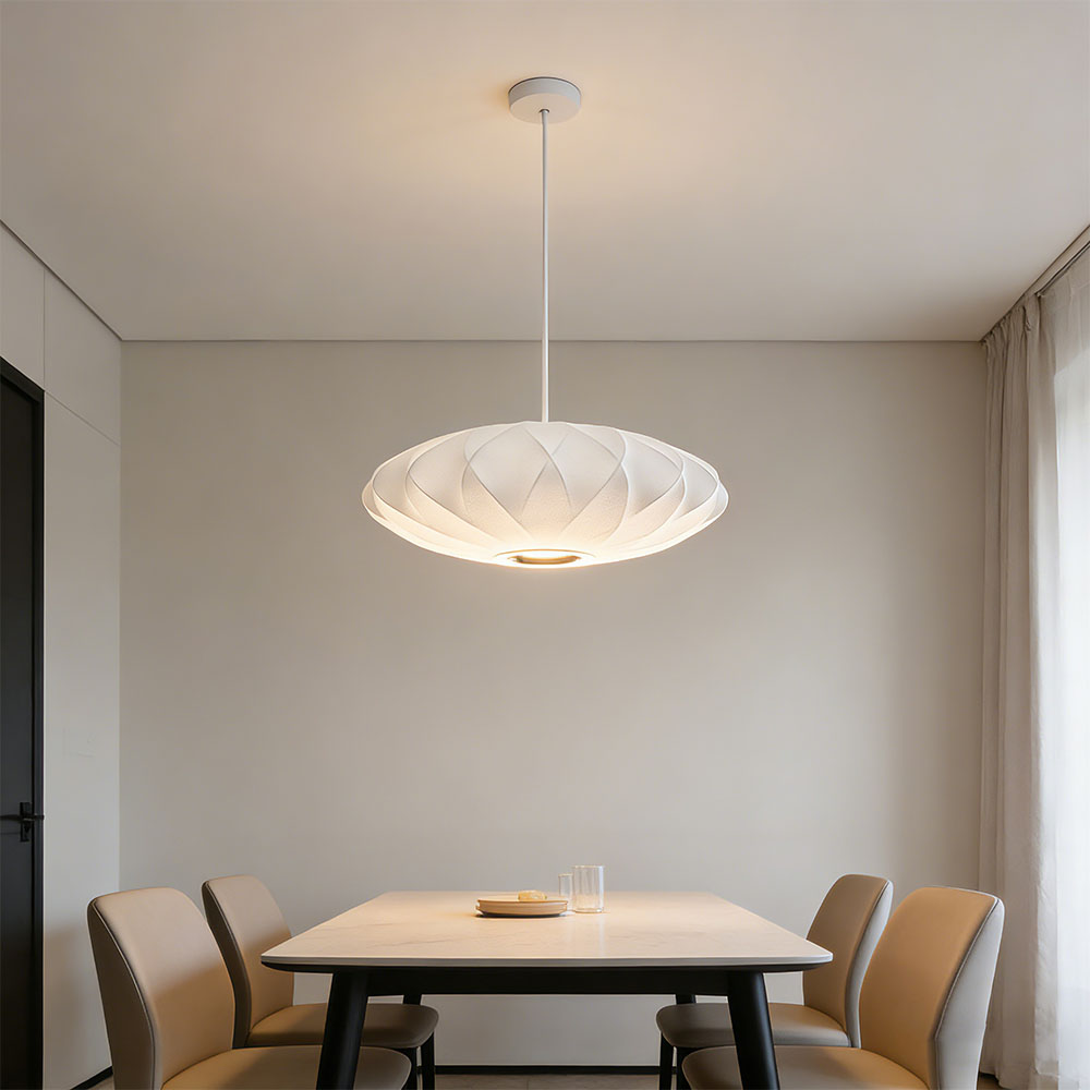 Nordic Italian Chandelier Restaurant Elastic Fabric Pendant Lamp Living Room Staircase Lights