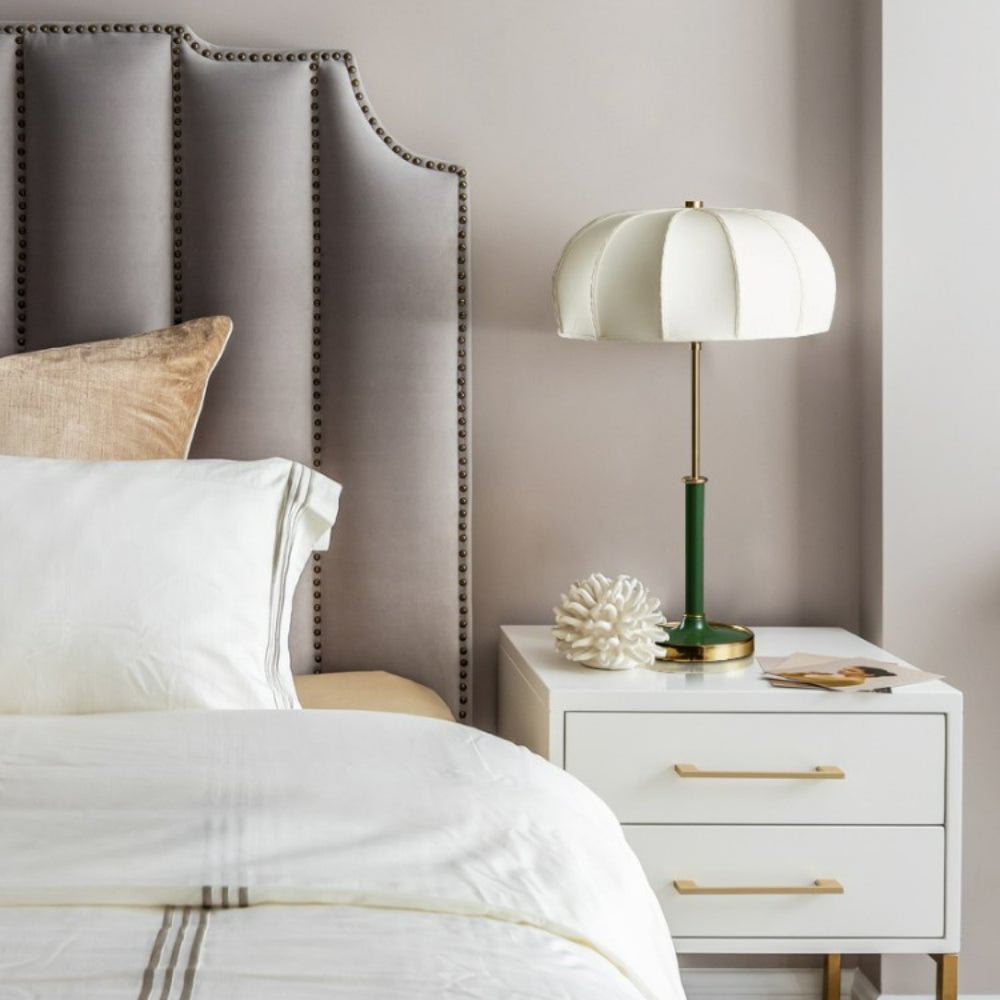 Mid Century Modern Table Lamp With Green Base