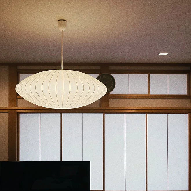 Modern Fabric Saucer Suspension White Pendant Light