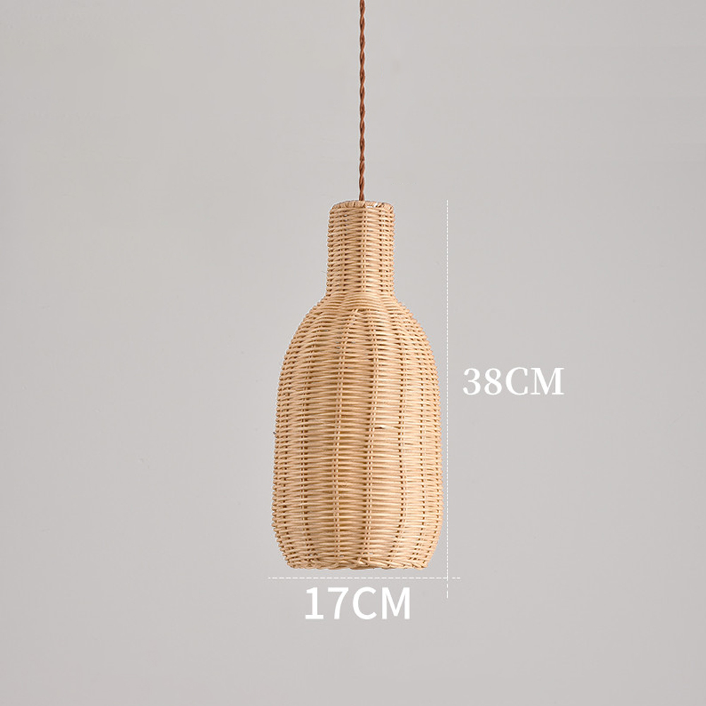 Wabi-sabi Rattan Hanging Light Bird's Nest Hand-woven Retro Lampshade