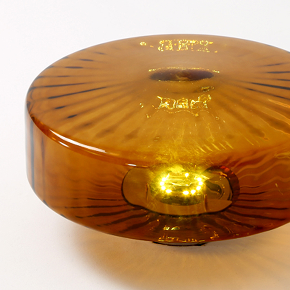 Bauhaus Glass Ceiling light French Medieval Water Ripple Aisle Lamp