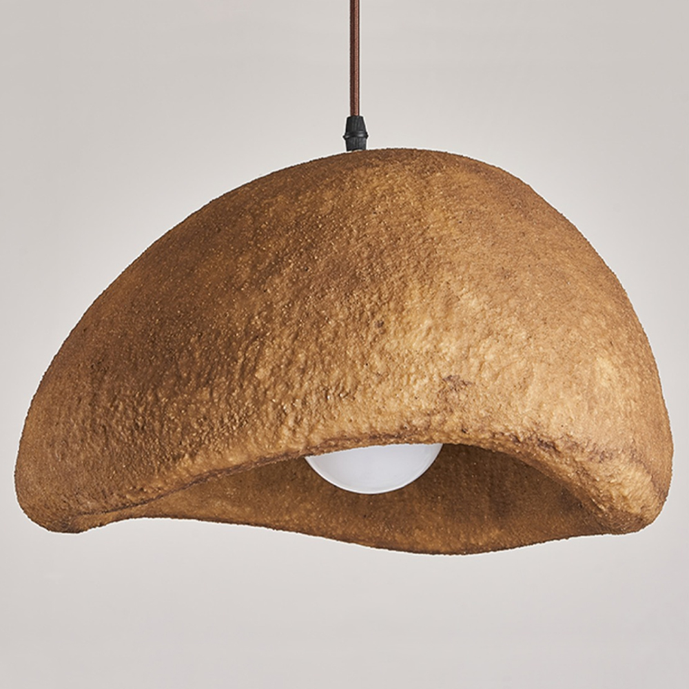 Nordic Living Room Resin Oval Ceiling Lamps Wabi-Sabi Pendant Light