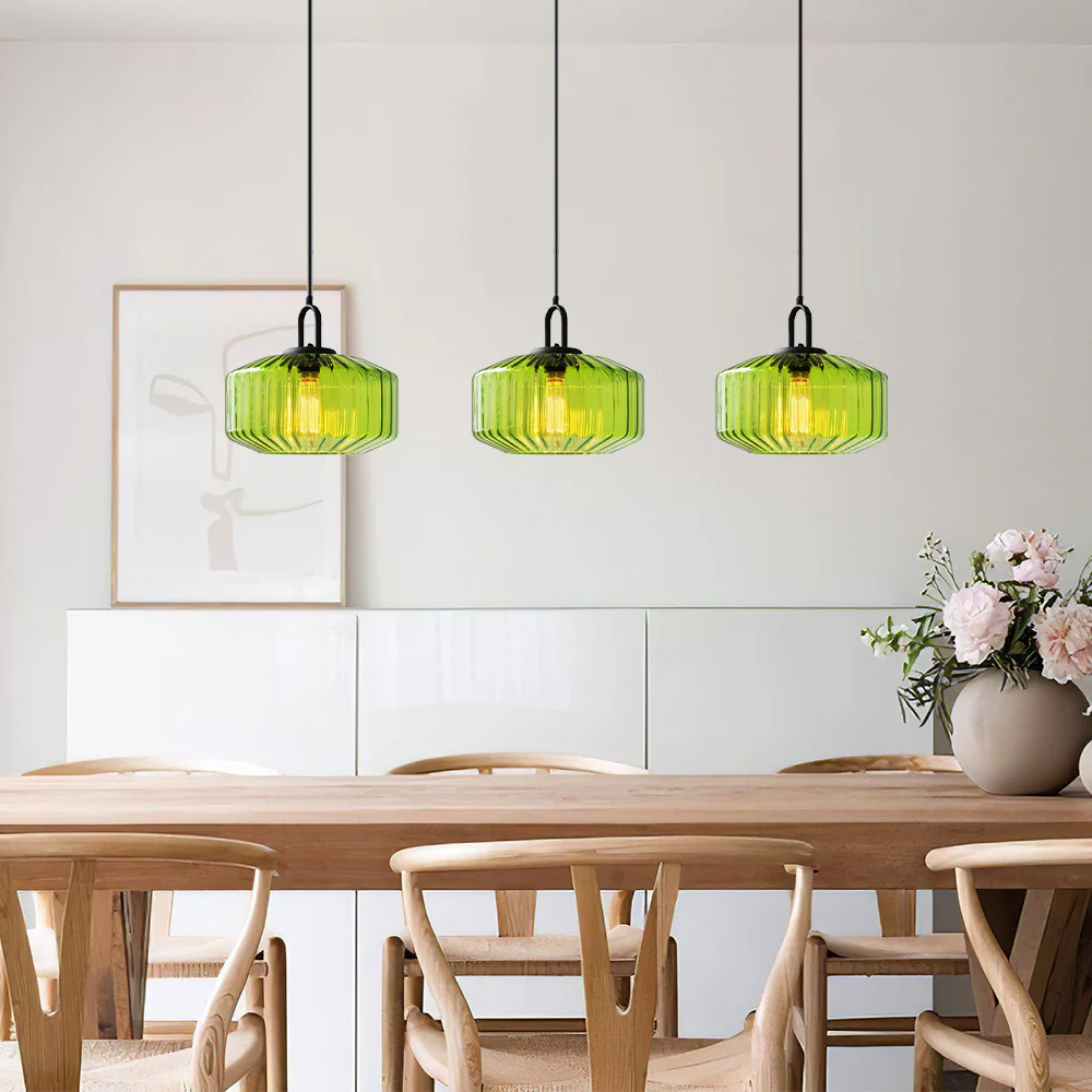 Modern Stained Glass Pendant Light Farmhouse Living Room Chandeliers