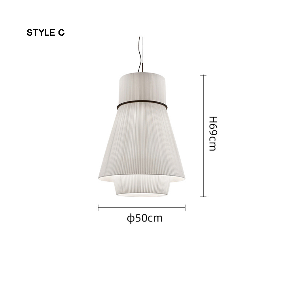 Designer Commercial Decorative Fabric Chandelier Modern Japanese-style Restaurant Hanging Lamp