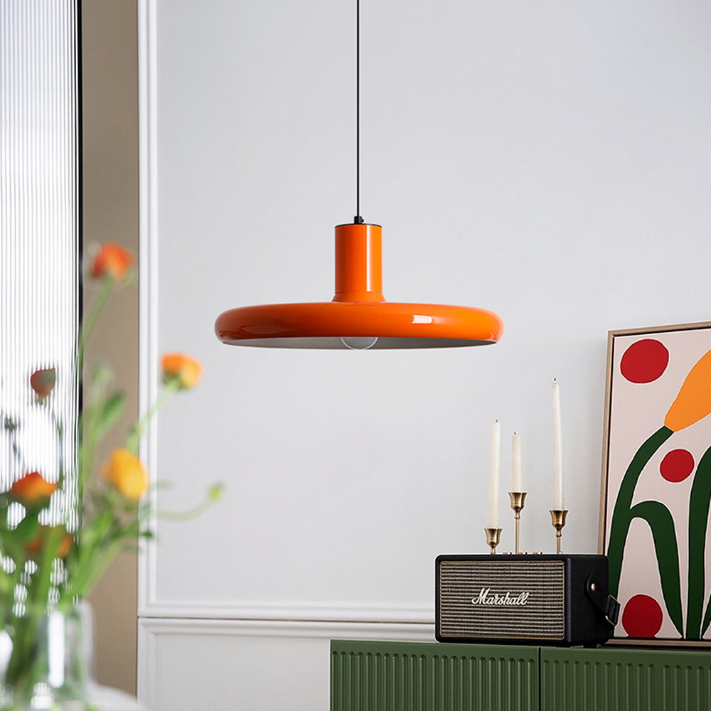 Danish Designer Iron Chandelier Retro Dining Room Table Metal Pendant Light