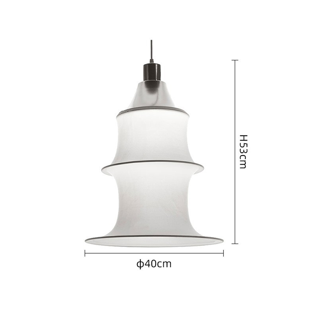 Nordic Fabric Chandelier Tatami Bamboo-shape Long Lantern Lighting Fixture