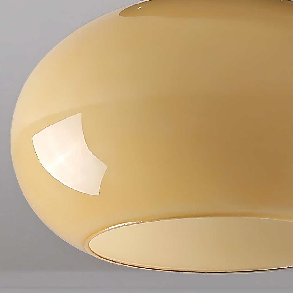 Mirad Retro Persimmon Glass Ceiling Light Bedroom Living Room