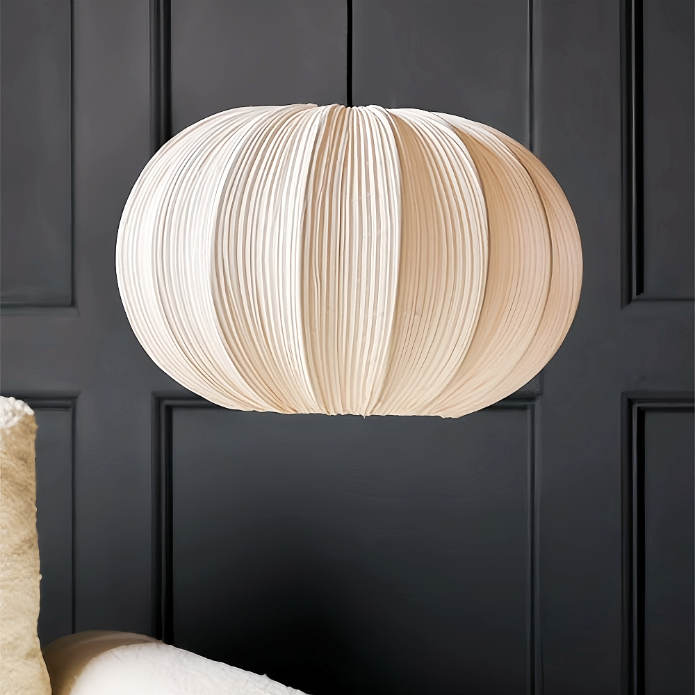 Wabi Sabi Style Retro Pleated Fabric Pendant Light