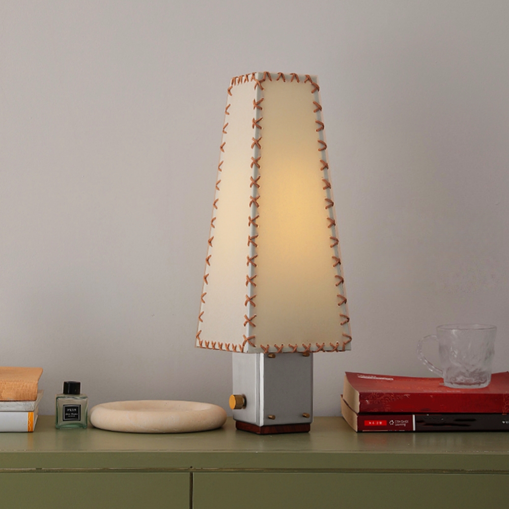 Letter Desk Lamp Handmade Parchment Lampshade