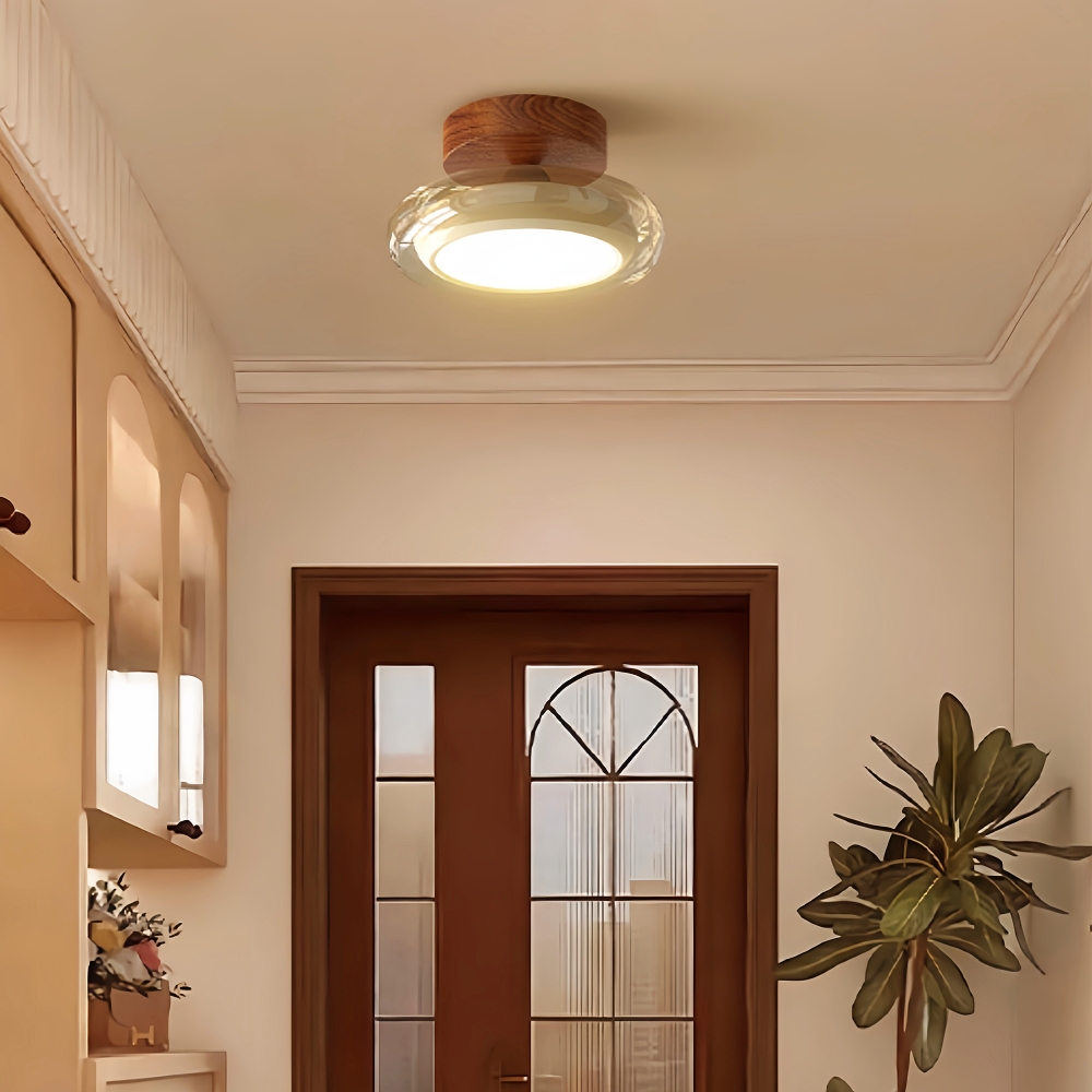 Modern Style Memphis Hallway Glass Ceiling Light