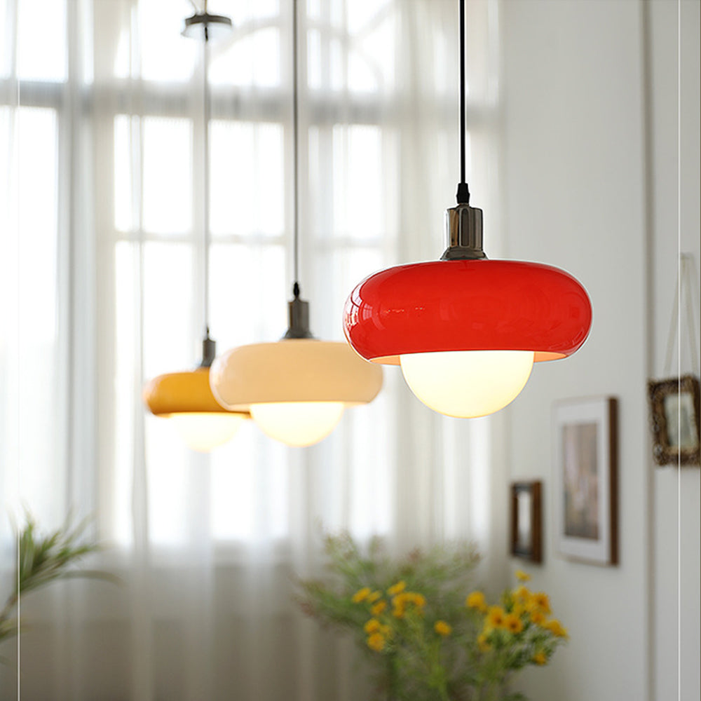 Mid Century Glass Pendant Light,Retro Hanging Pendants,Lighting 1970’s