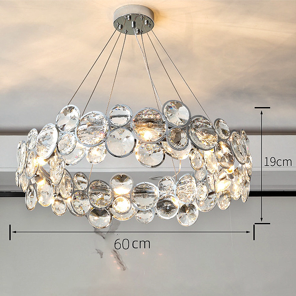 Modern Light Luxury Living Room Bubble Crystal Chandelier