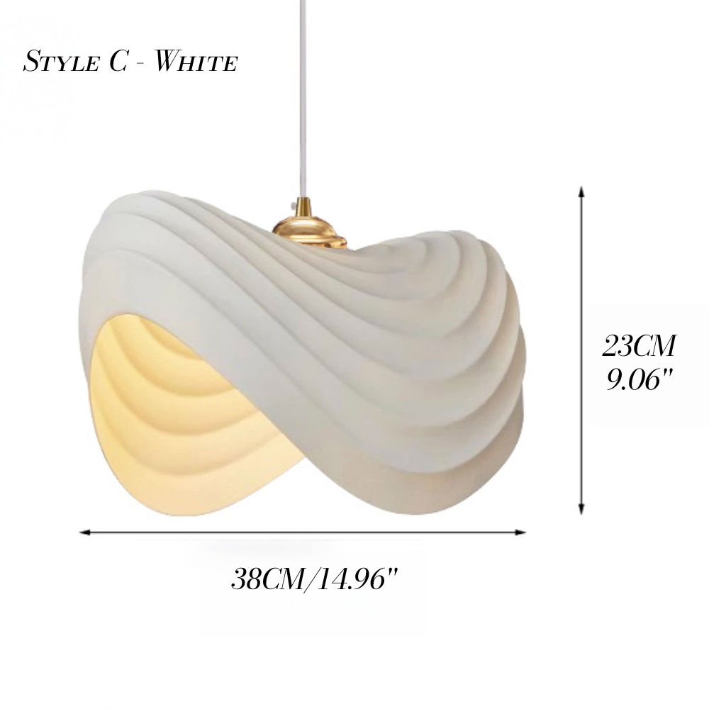 Nordic Minimalist Cream Resin Pendant Lamp
