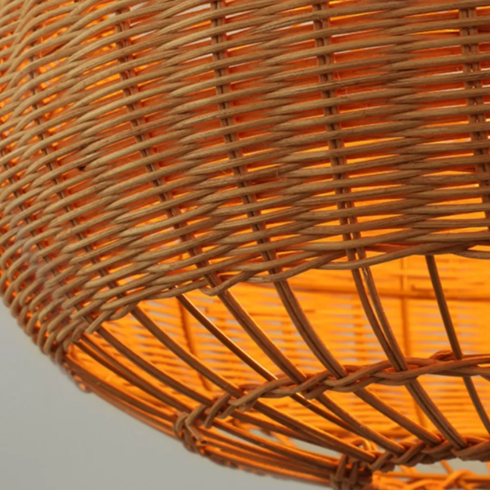 Vintage Japanese Wabi-Sabi Style Rattan Pendant Light