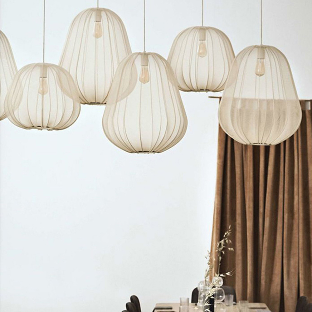 Nordic Creative Chandelier Romantic Home Decor Fabric Restaurant Light