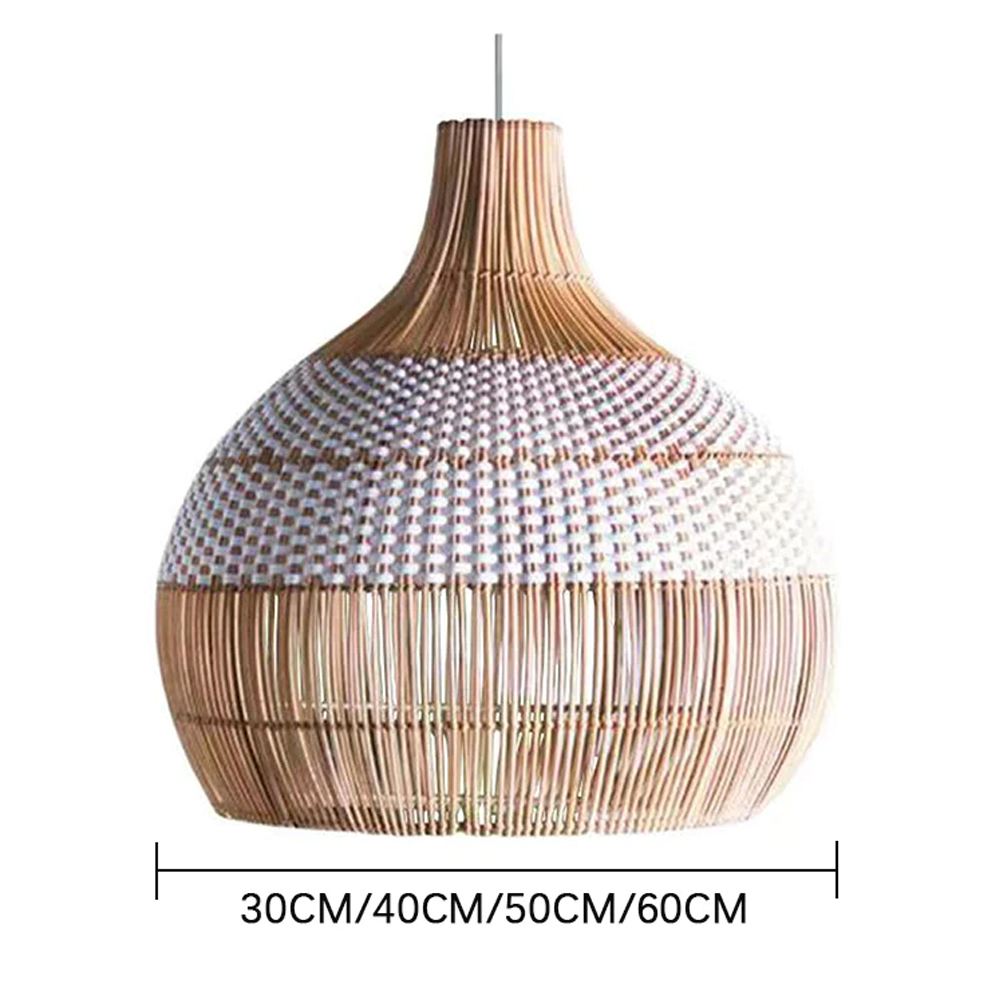 Unique white rattan pendant lamp shade quality kitchen island ceiling light