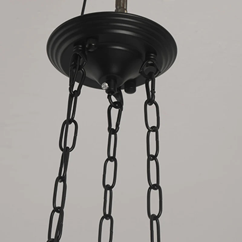 Living Room White Glass Chandelier Vintage Round Pendant Light