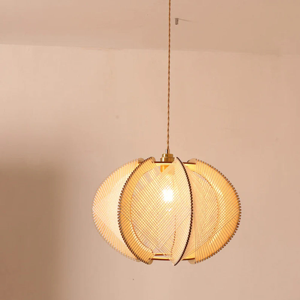 Mid-Century Scandinavian Wood Pendant Lights