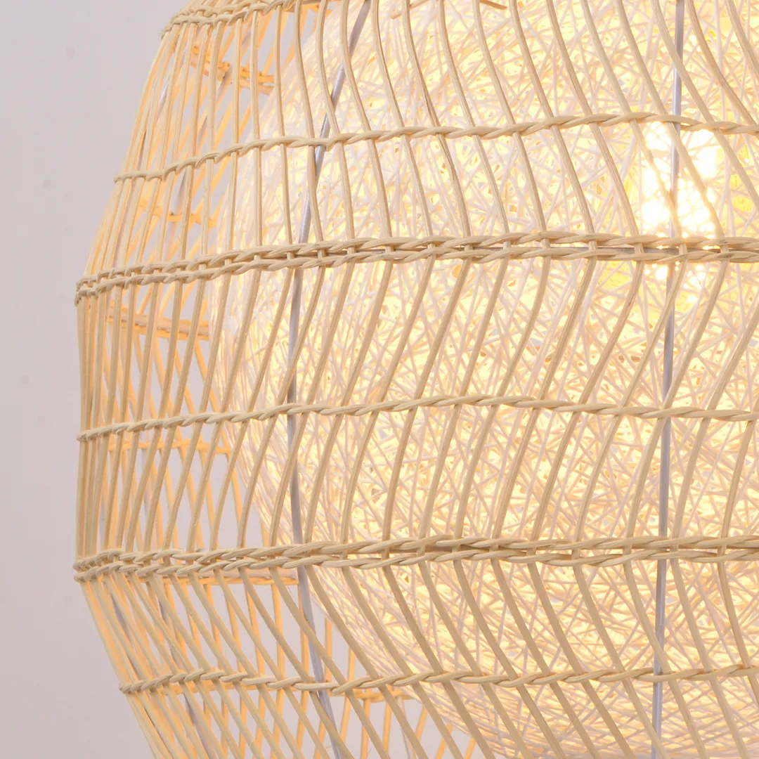 Luminaria Rattan Basket Pendant Light ampshade Simple Basket Rattan Chandelier