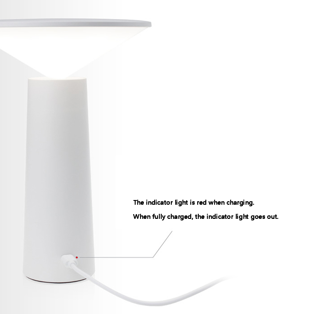 LED Portable Bedside Night Light Nordic Simple Atmosphere Table Lamp USB Charging