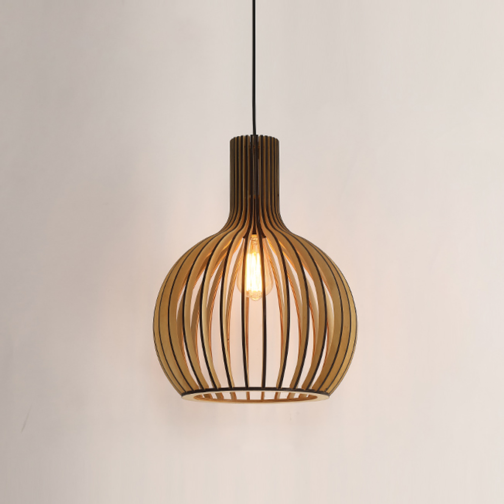 Unique Birdcage Wooden pendant light For Kitchen Island Living room