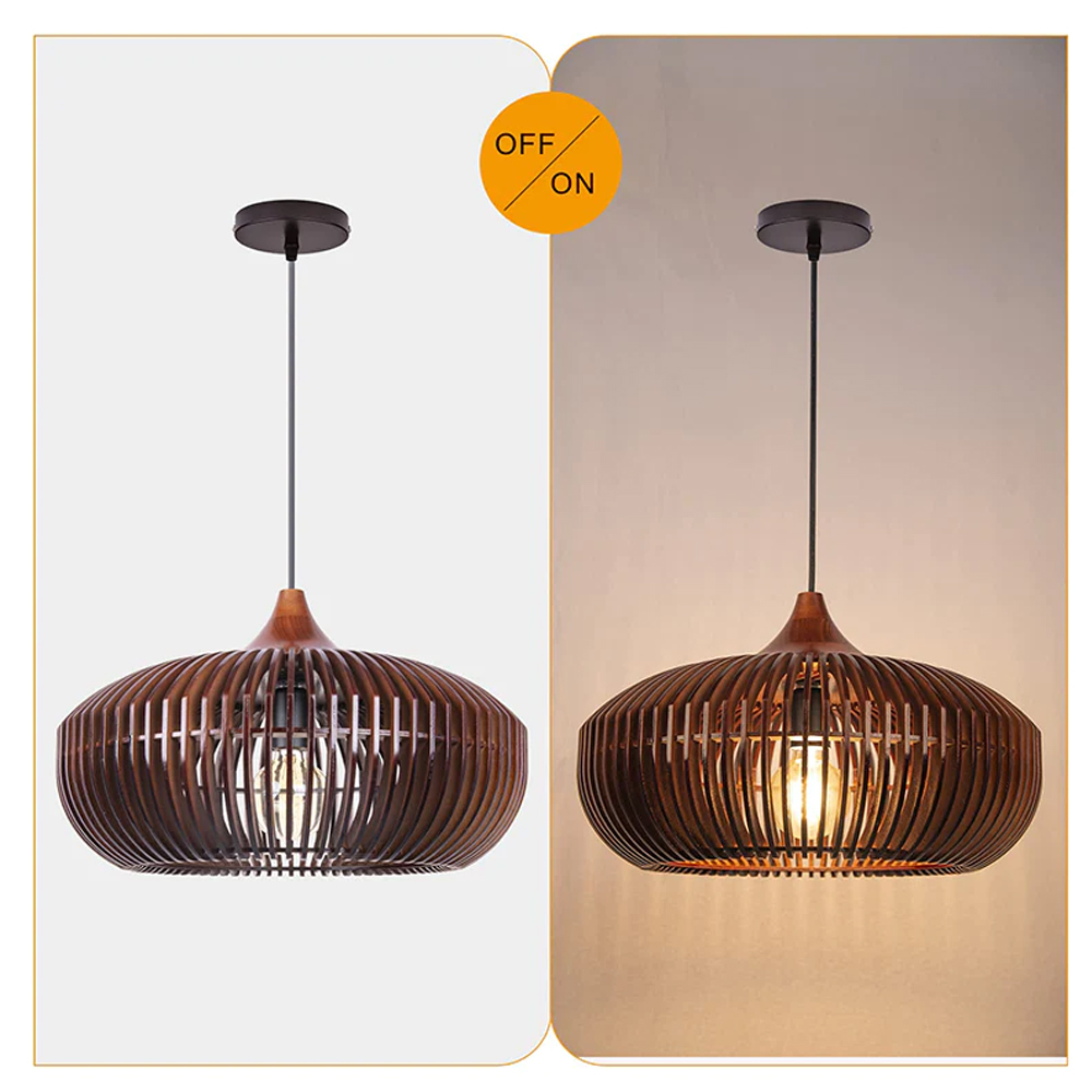 Nordic Wood Art Creative Living Room Pendant