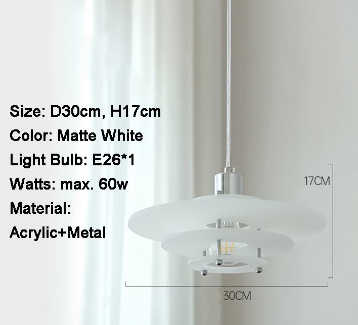 Medieval Bauhaus Acrylic Hanging Lamp For Restaurant